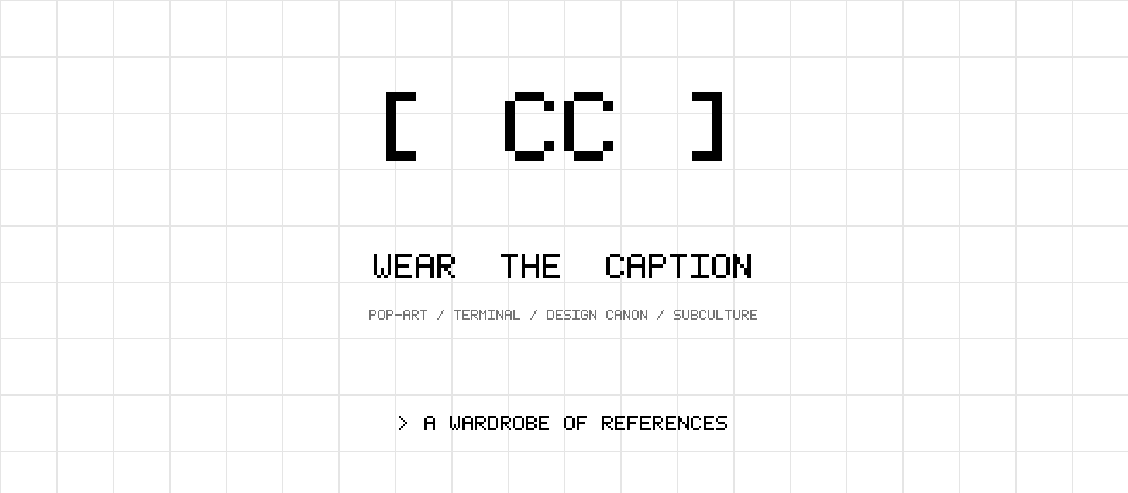 ClothedCaptioned brand mark with tagline and registers