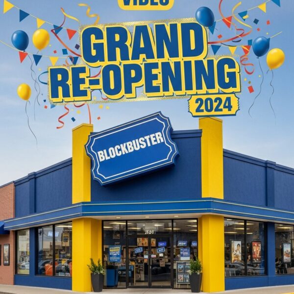 Blockbuster Video Grand Re-Opening 2024 Poster